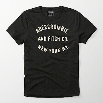 AF a&f Abercrombie & Fitch 短袖 T恤 黑 0666