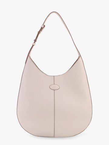 Leather shoulder bag with frontal logo patch - TOD'S - gender_Woman