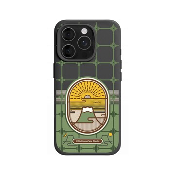 iPhone 16 Pro SolidX 黑 - 老屋顏 Old House Face - 鐵窗花 - 富士山