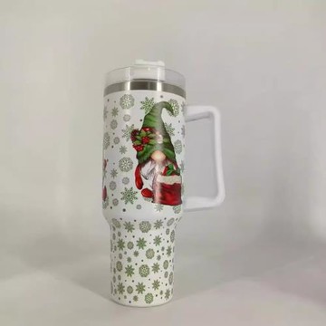 跨境汽車杯40oz車載冰霸杯不銹鋼保溫杯大容量格林奇5D圣誕系列吸