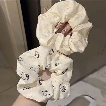Kitty髮圈🎀 貓咪髮圈甜美可愛馬尾氣質大腸頭繩簡約設計髮飾髮繩韓式髮圈  可愛髮圈 大腸髮圈 綁頭髮 髮繩 丸子頭髮
