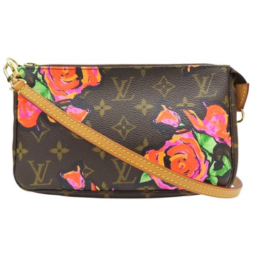 LOUIS VUITTON LV 路易威登 棕色 原花 玫瑰 PVC塗層帆布 肩背包 M48615 【二手名牌BRAND OFF】