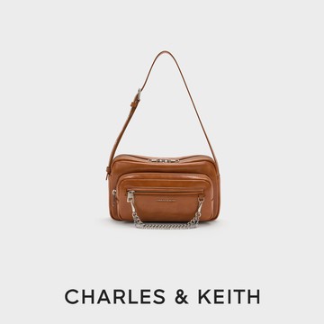【CHARLES & KEITH】Atwood 鍊條斜背包｜快速出貨｜小CK｜官方直營