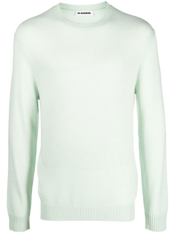 Jil Sander - crew neck wool jumper - men - Wool - 50 - Green