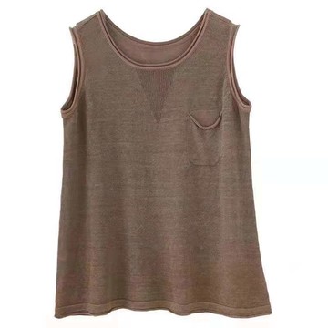 寬鬆麻質背心41216x