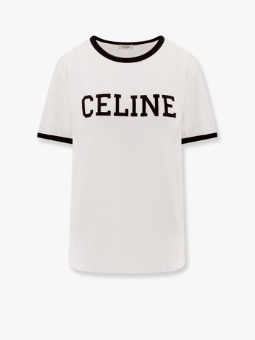 Cotton t-shirt with lettering logo - CELINE - gender_Man