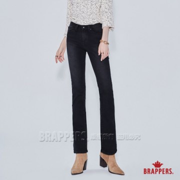 BRAPPERS 女款 新美腳Royal系列-中腰彈性九分喇叭褲 -黑灰