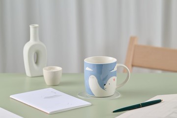 懷特熊馬克杯-旅行款