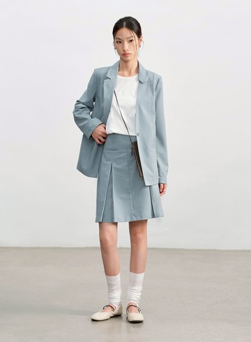 羊毛修身Ａ字裙