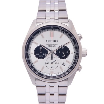 SEIKO CS系列  三眼計時不鏽鋼錶帶手錶(SSB425P1)-銀面X銀色/41mm