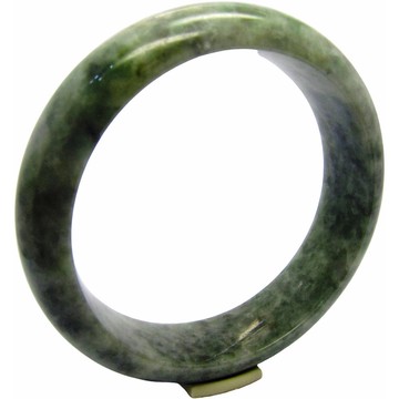 【小樂珠寶】翡翠手鐲 寬版灑藍綠花天然A貨玉鐲(手圍號18.7 內徑58.7mm V830)