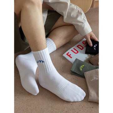 滿200減30跨店商品襪子男春秋純色男士運動純棉薄款防臭夏季中筒