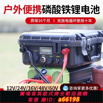 【台灣公司 可開發票】12V16V24V36V48V60V戶外便攜大功率鋰電池逆變器房車擺攤露營可用