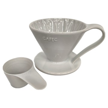 CAFEC 有田燒陶瓷錐形花瓣濾杯  CFD-4WH 白色  1個