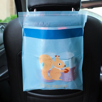 PS Mall【J134】垃圾袋 車用垃圾袋 塑膠袋 動物款黏貼式分裝袋 1組15入