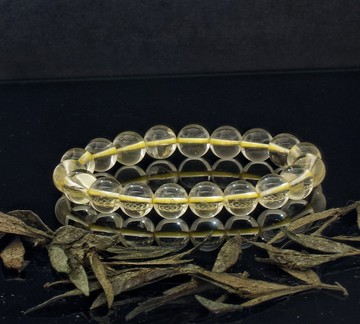 檸檬黃晶 10.5mm 水晶手鍊 ( HKA9188 )