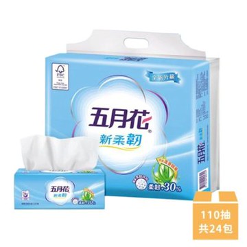 【MAY FLOWER 五月花】 新柔韌抽取式衛生紙 110抽x12包x2串
