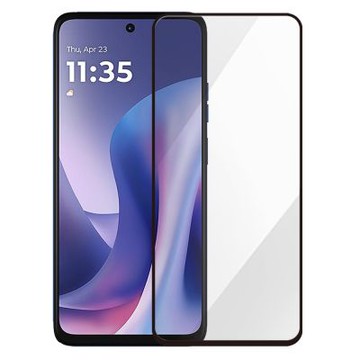 Metal-Slim Motorola Moto G57 全膠滿版9H鋼化玻璃貼-晶鑽黑