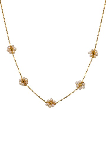 Pearl Flower Gold Necklace (In542)