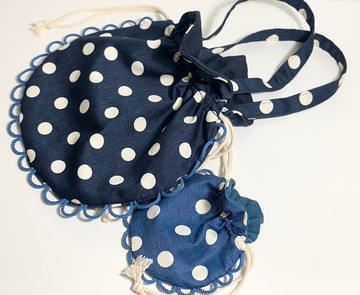 花朵束口袋/花朵手提束口袋