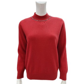 100%羊毛衫女毛衣短款寬松秋冬新款半高領羊毛針織打底衫氣質長袖