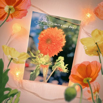 have a nice day 外星人遊台灣明信片/酷卡/向日葵花花