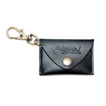 RightOn Pick皮套 皮袋 鑰匙圈 Pick Leather Keychain Black【黃石樂器】