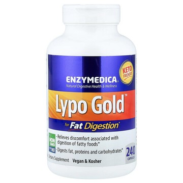 Enzymedica, Lypo Gold，用於脂肪消化，240 粒膠囊