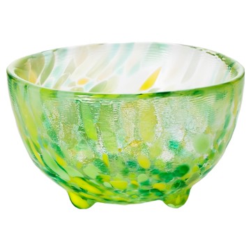 津輕 手作萌芽清酒杯 50ml  透明色/綠色  1個