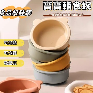 🔥24出貨 矽膠小熊碗 寶寶餐具 美國 矽膠吸盤碗 食品級矽膠餐具 矽膠叉勺 耐熱耐冷