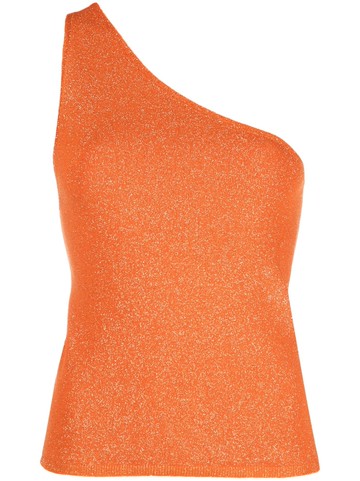 Maje - asymmetric vest top - women - Fabric - 1 - Orange