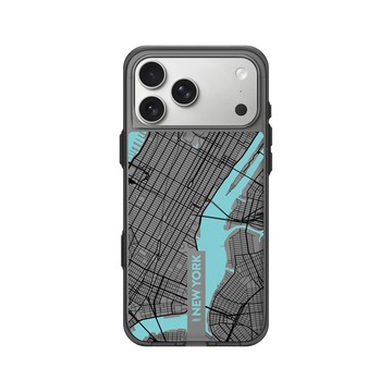 iPhone 17 Pro Max Clear (相機按鈕) 酷墨灰 - JOCR - New York (Black Logo)
