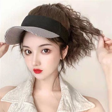 【巴黎精品】現貨+預購 女長假髮片整頂假髮帽子假髮輕量隱形增髮量接髮-一體式遮陽帽高馬尾a1jk22