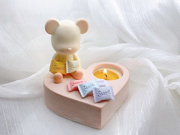 【婚禮小物】擴香石燭台 從頂燃到底