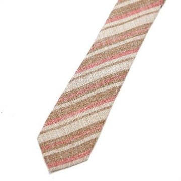 ANG LONG 復古棕色條紋領帶