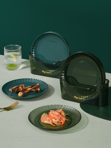 輕奢吐骨碟創意家用塑料骨頭垃圾渣盤子小碟子零食吐殼盤