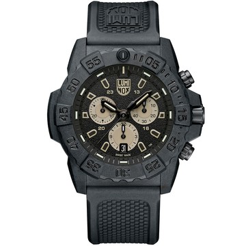 LUMINOX Navy SEAL Chrono 海豹三眼計時手錶-沙色/45mm 1LM-3587