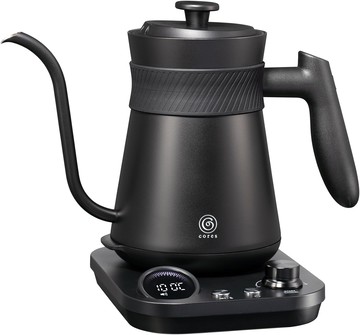 日本代購 2024新款 Cores C380 電熱水壺 咖啡 手沖壺 泡茶壺 0.8L 保溫30分 溫度顯示 溫度設定