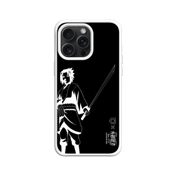 iPhone 15 Pro Max SolidX 白 - 火影忍者 Naruto - 黑白線稿-宇智波佐助
