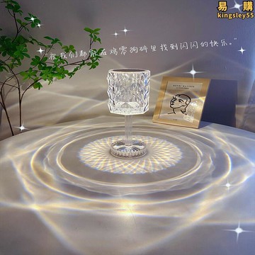 水晶檯燈主臥室床頭燈玫瑰裝飾睡眠浪漫情調酒吧氛圍燈小夜燈