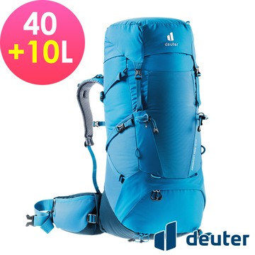 【deuter 德國】AIRCONTACT CORE拔熱式透氣背包40+10L(3350122藍/登山包/長途登山包)
