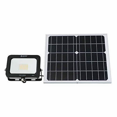 グッドグッズGOODGOODS LED ソーラーライト 30W 電球色 屋外 分離型 ソーラー 投光器 防水 充電池交換可 庭 駐車場