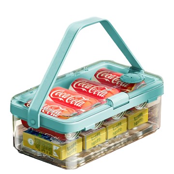 couselect 戶外露營便當盒 野餐露營餐具 附冰晶盒 藍色 23.5 x 12.8 x 9.5cm  1個