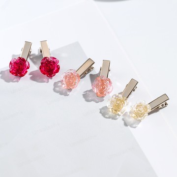 富貴花朵髮夾2件組(J042L0W04BZ) - JUJURY