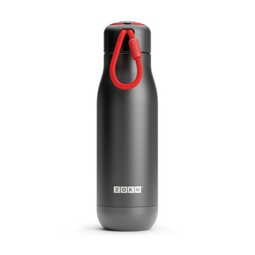 美國 ZOKU 真空不鏽鋼保溫瓶 霧面款 500ml (酷炫黑) 不鏽鋼水瓶 水壺