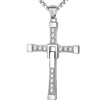 ANGEL 完美呈現十字架鋯石鈦鋼項鍊(2色可選)