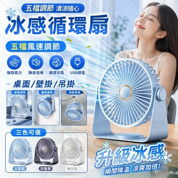 ✨隔日達✨靜音循環扇 USB循環扇 桌面風扇 小風扇 壁掛風扇 吊掛風扇 五段風速 辦公室風扇 宿舍風扇 USB供電風扇