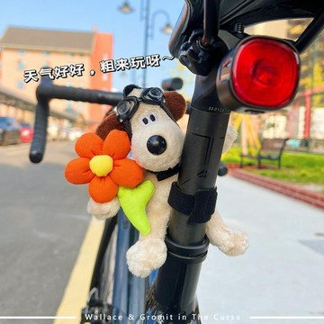 台灣出貨 機車掛件 電動車掛飾 可愛摩托電動車配件 自行車裝飾掛件 兒童單車把玩偶 掌門狗公仔擺件 玩偶裝飾 機車配件