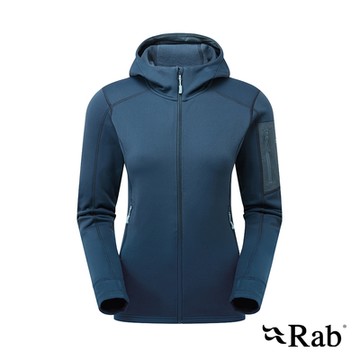 【RAB】Women s Modulus Hoody 快乾排汗彈性保暖連帽外套 女款 暴風藍 #QFG16
