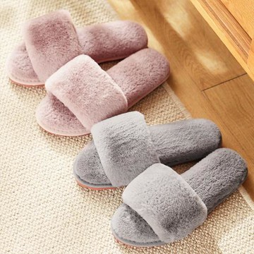 JP Queen New York 甜甜刷毛絨一字保暖室內拖鞋(4色可選)